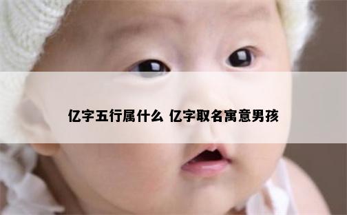亿字五行属什么 亿字取名寓意男孩